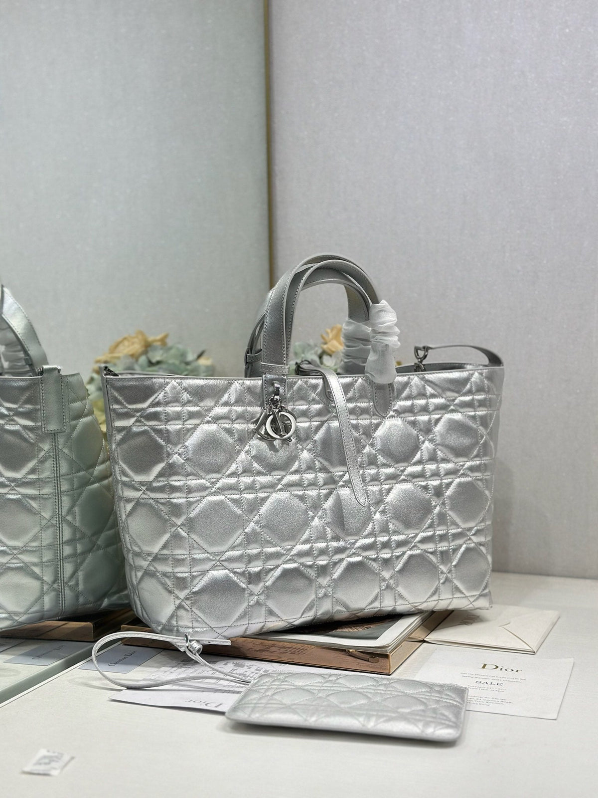 Dior 2026 Toujours Bag Silver Calfskin 288544