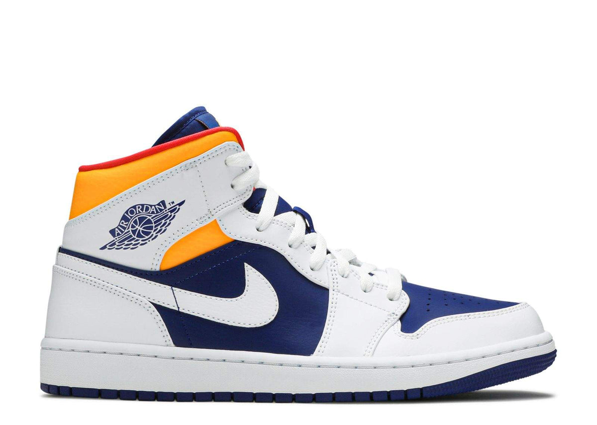 Air Jordan 1 Mid ¡®White Deep Royal Blue¡¯ Unfading Sneaker Sneakers - Court ...