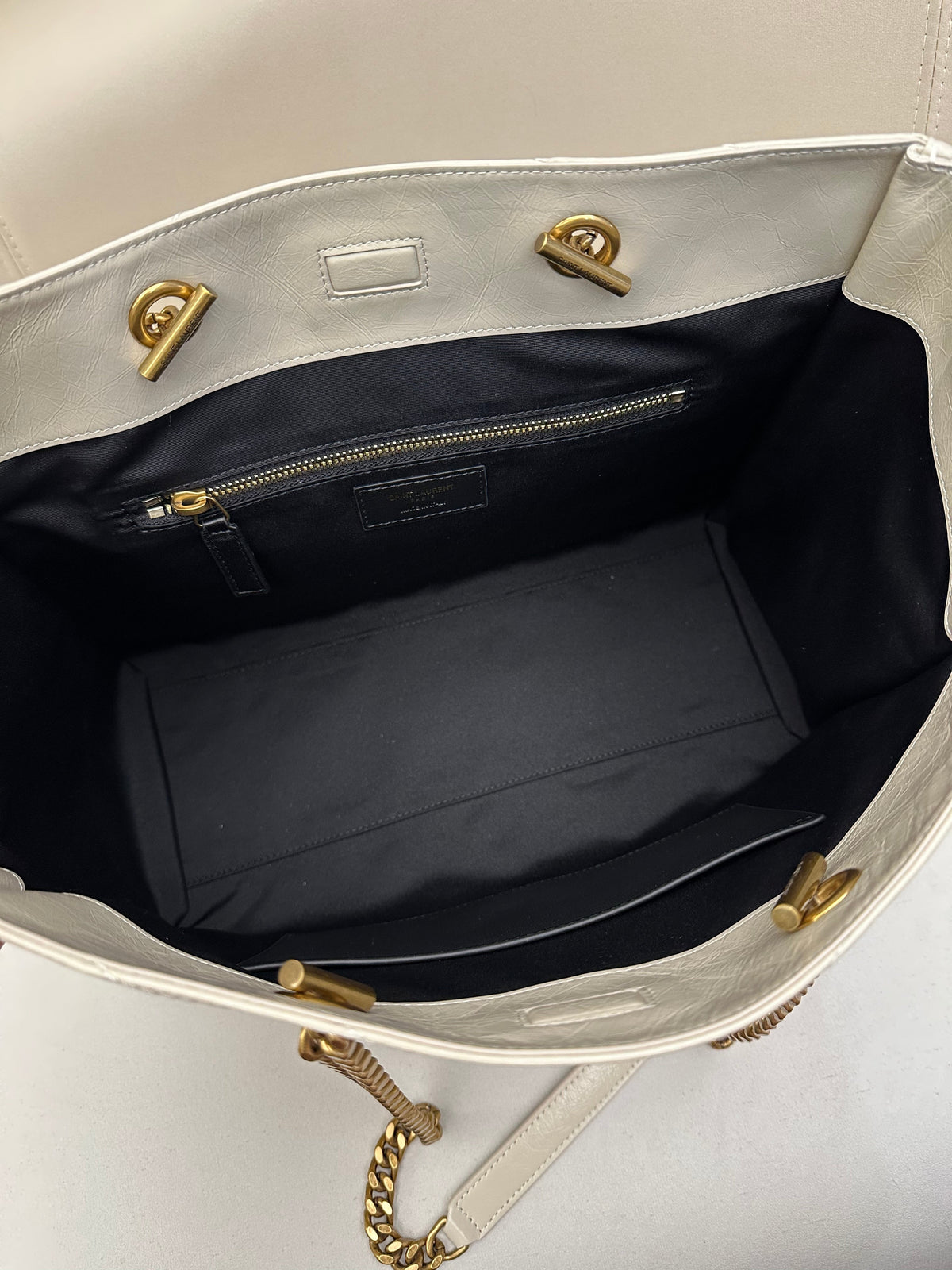 Niki Shopping Bag 33cm Cream Vintage Calfskin GHW