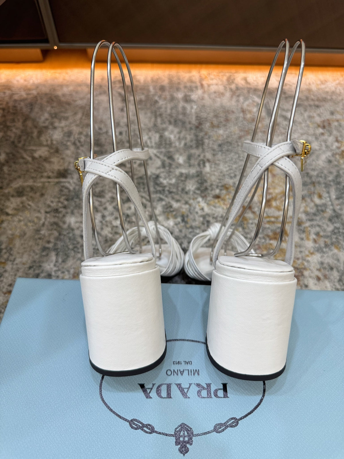 Prada 26s Pump 6cm White Cowhide 804090