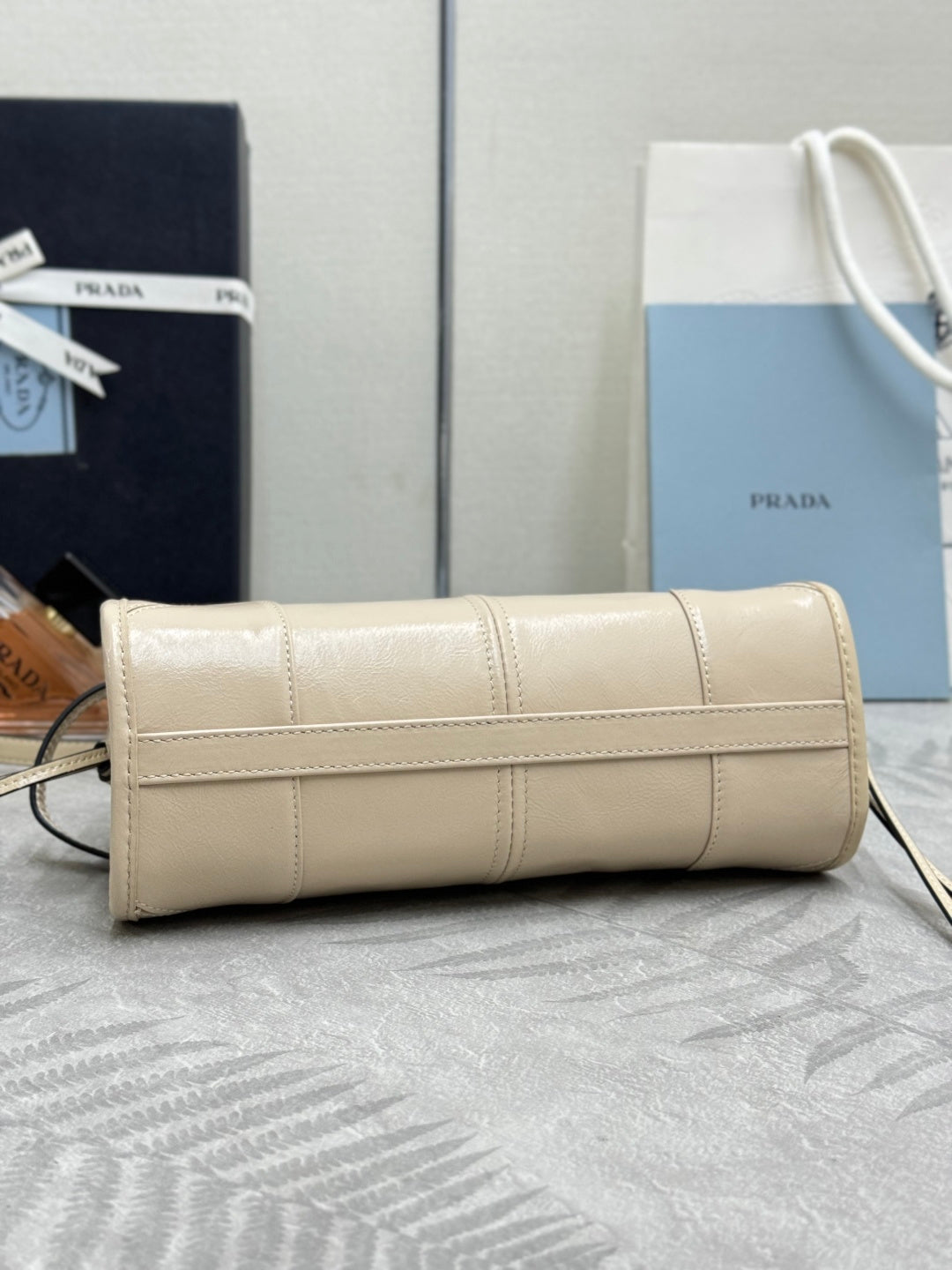Pra Bonnie Bag 24cm Khaki Leather 293961