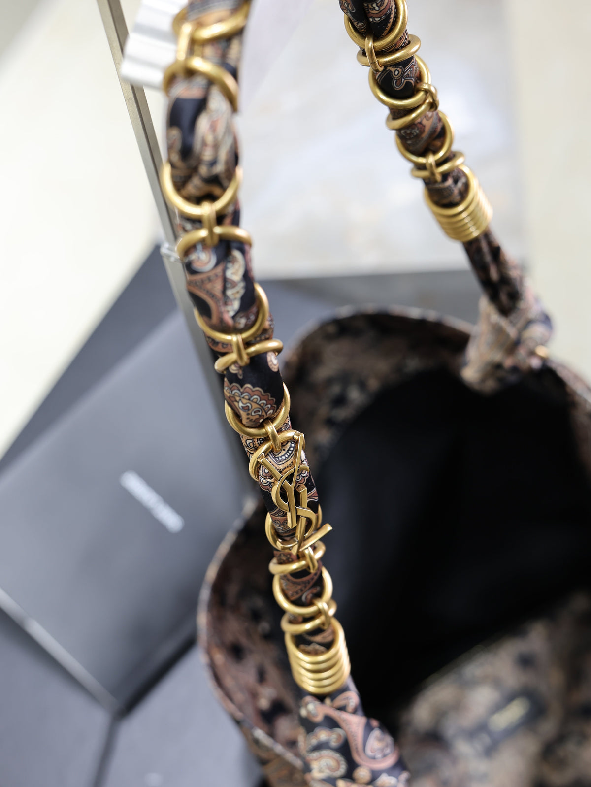 Prada AMALIA Tote Bag 40cm Jacquard Frabic GHW