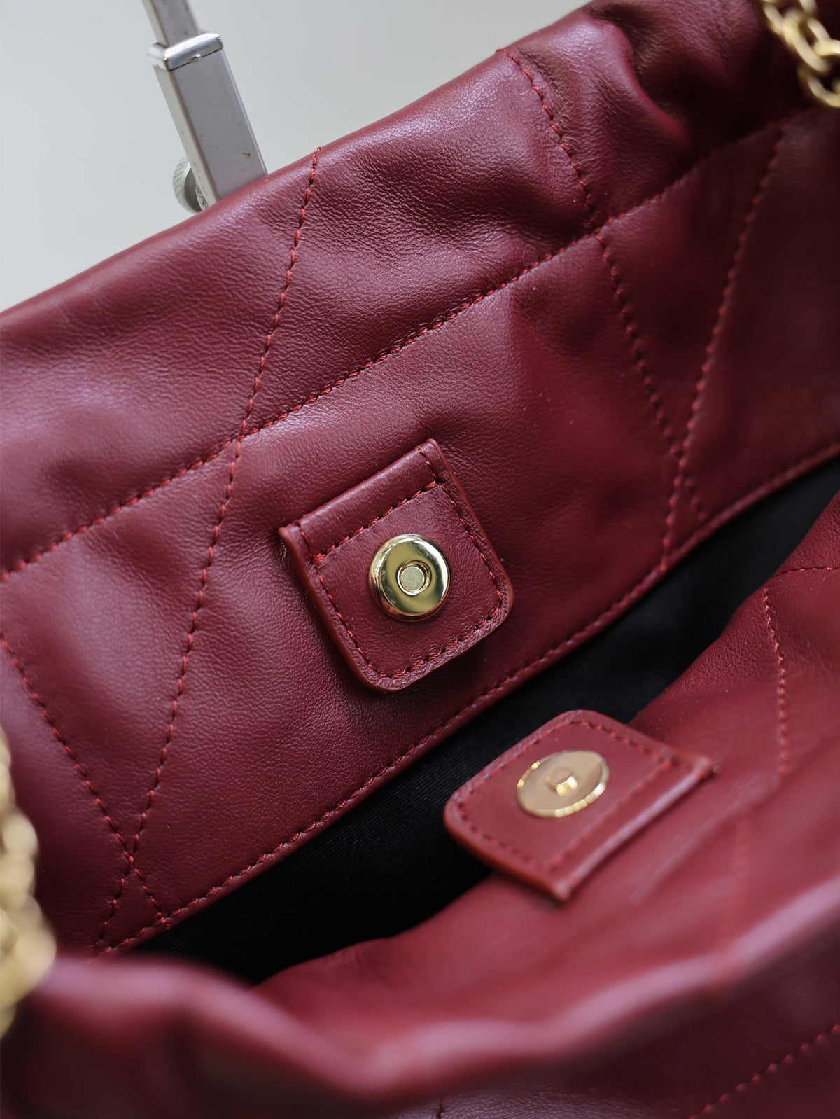 YSL Jamie Shopping Burgundy Lambskin
