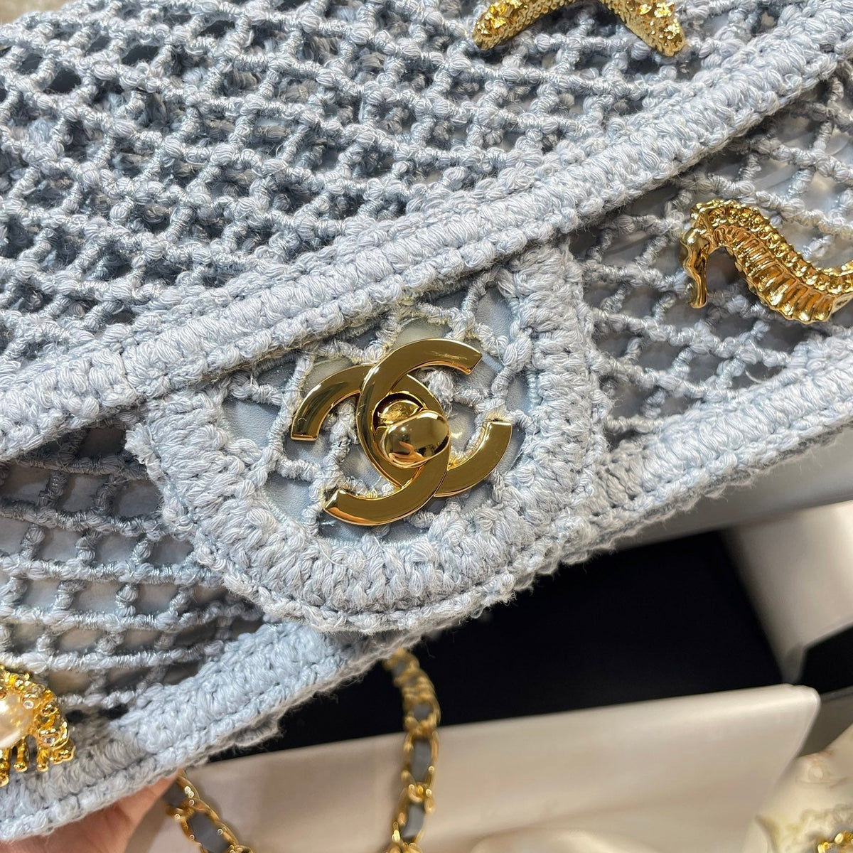 Chanel 2026 Charm Flap Bag 21cm Woven Leather