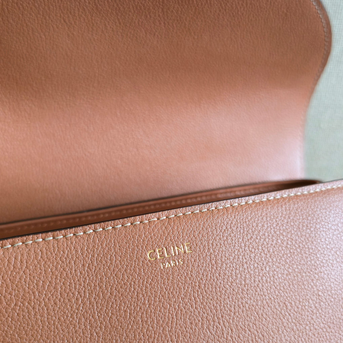 Celine Medium Nino Bag 25.5 Brown Grained Calfskin