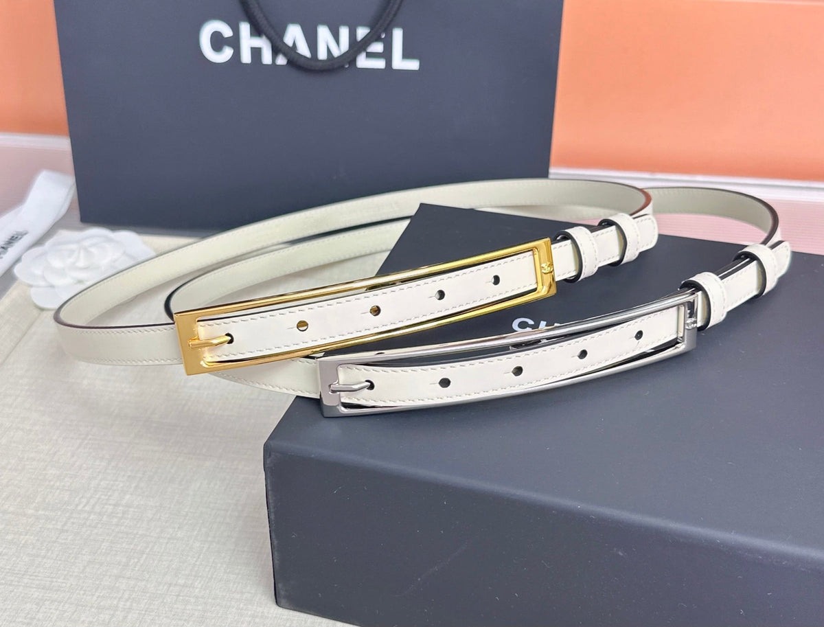 CC Métiers d’art 2026 1.5cm White Belt Leather 211432
