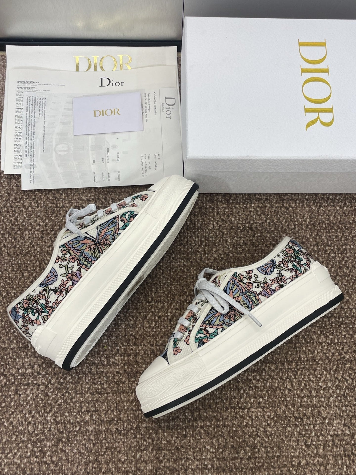 CD Walk'n Dior Multicolor Fabric Cowhide 551451