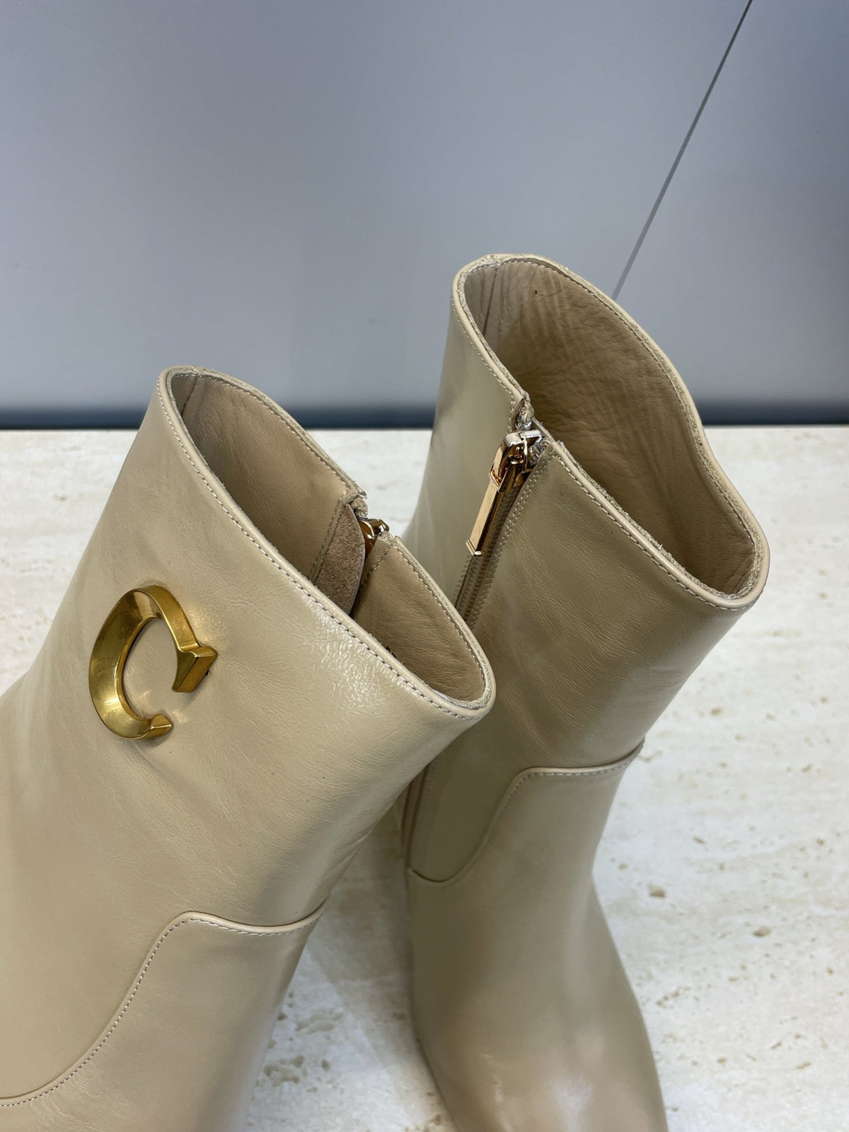 Dior 2025 Boot Beige Gold Cowhide 508546