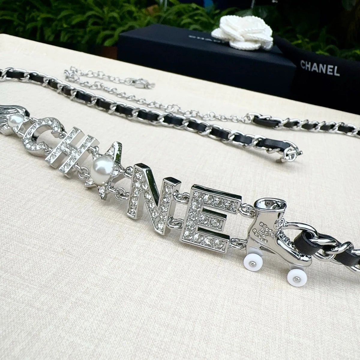 Chanel 2026 Crystal CC Logo Chain Belt 212349