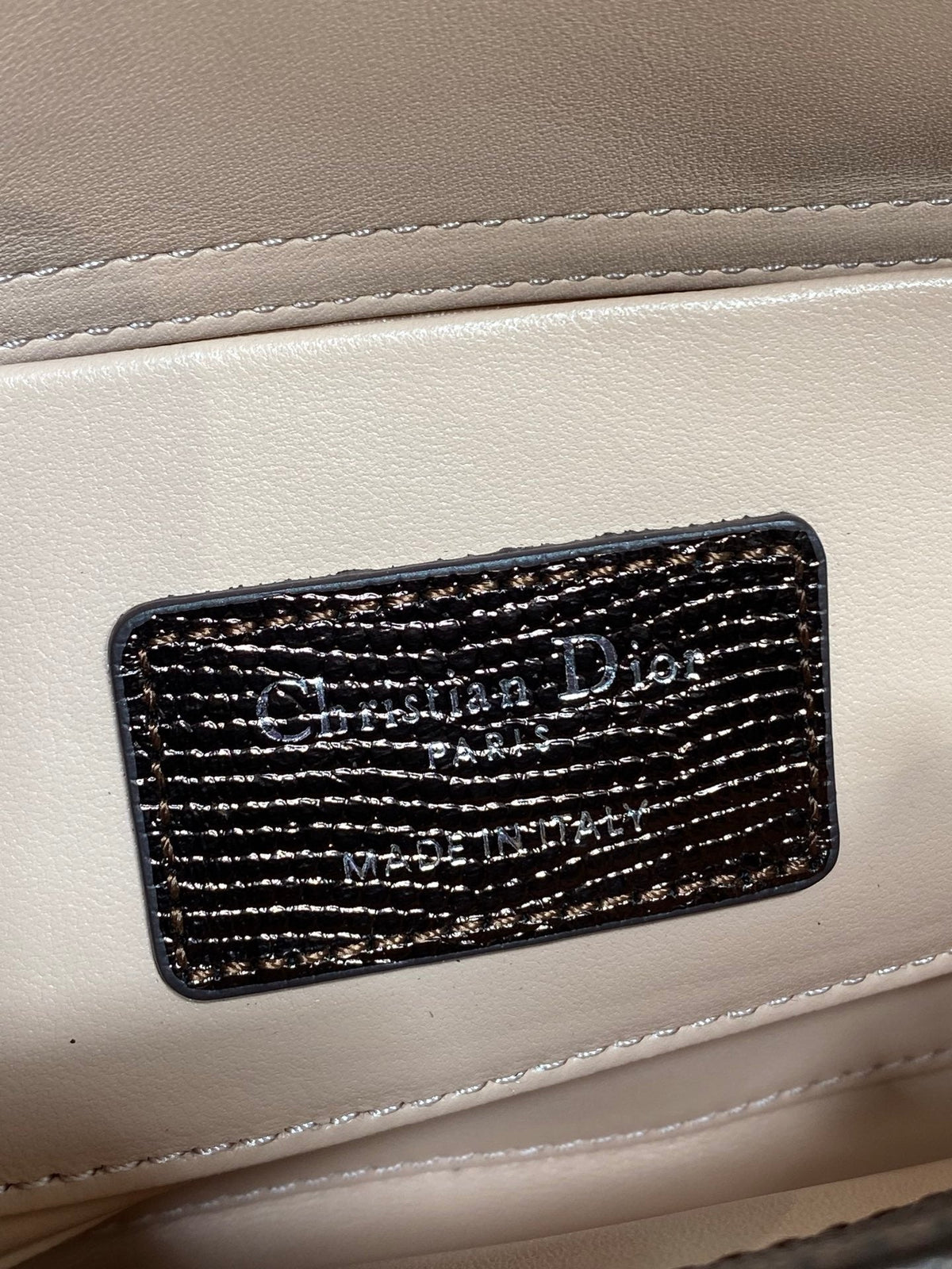CD Lady D-Joy Bag Metallic Bronze Snakeskin Leather SHW 160003