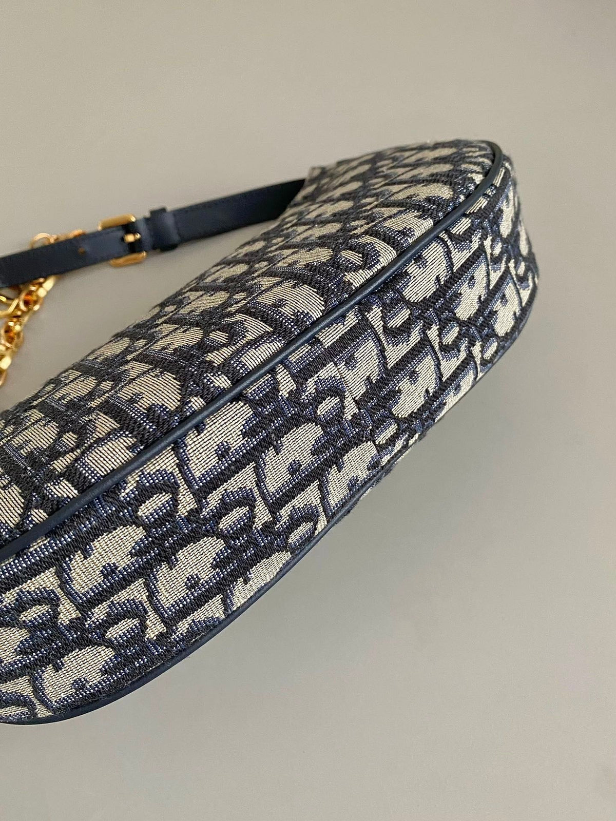 CD lounge underarm bag 26 blue classic floral fabric