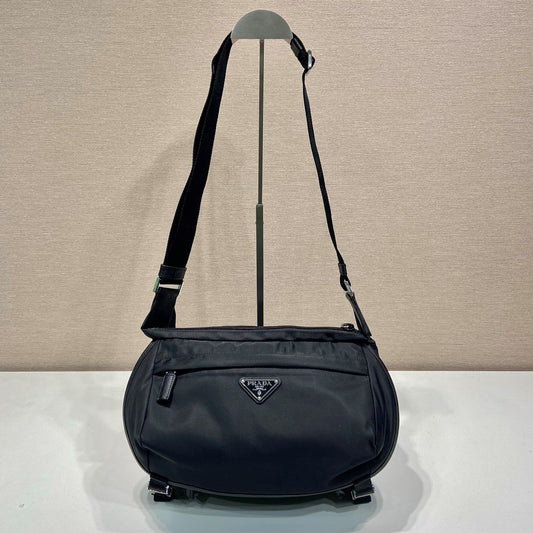 Prada Mini Messenger Bag 27cm Black Re-Nylon Leather