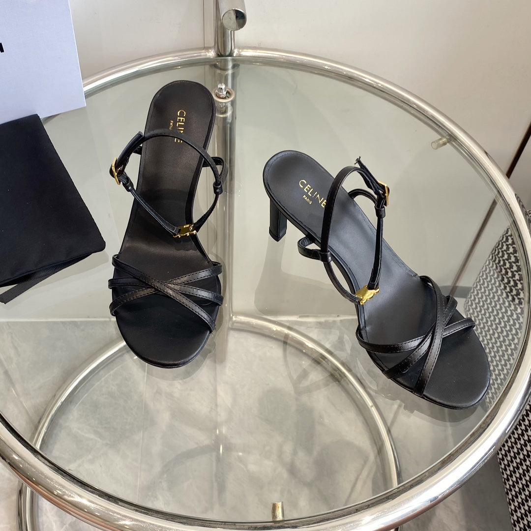 HIGH HEEL 65MM IN BLACK CALFSKIN