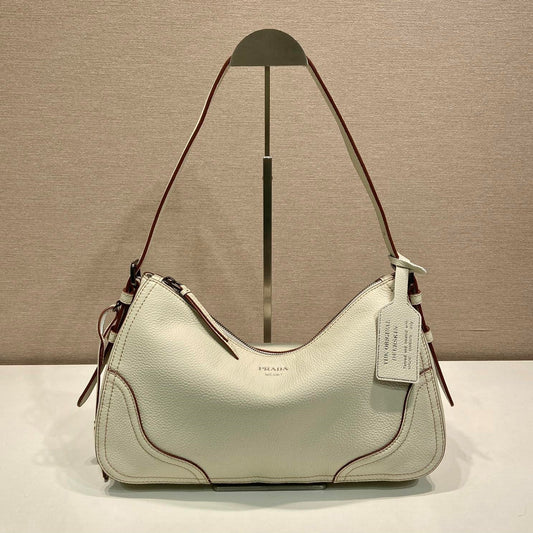 Prada Aimèe Large Shoulder 36cm Bag Khahi Cowhide