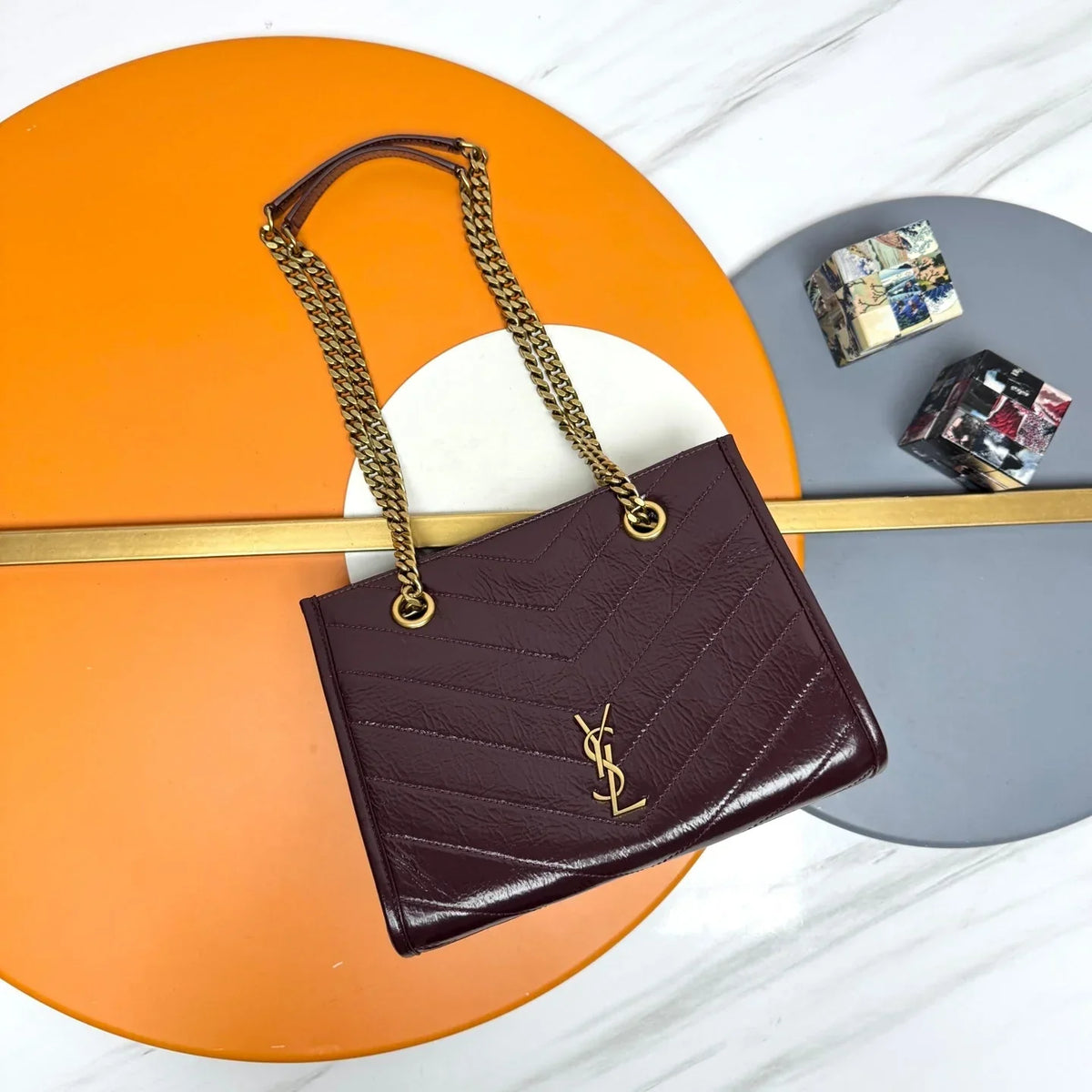 YSL 2026 Niki Large Shopping Bag 33cm And 25cm Calfskin