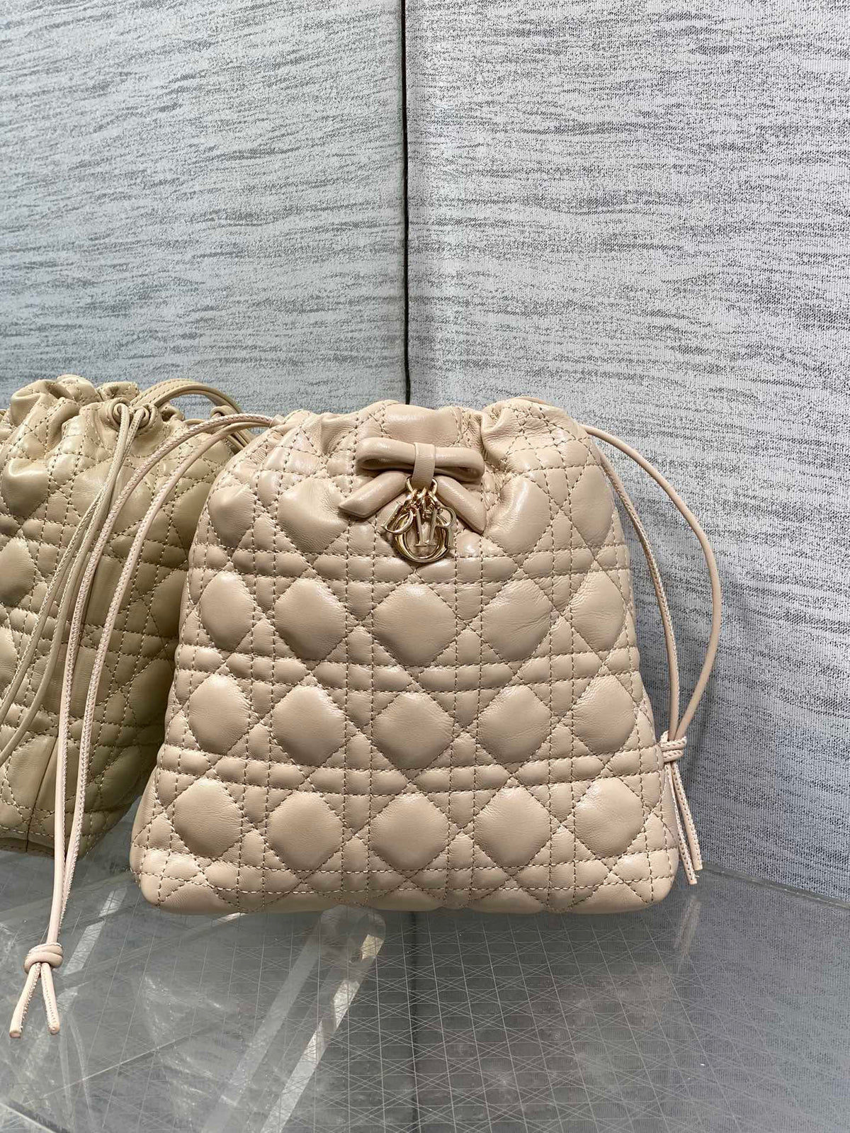 Dior 2026 Bow Adiorable Quilted Lucky Bag 22cm Cannage Lambskin