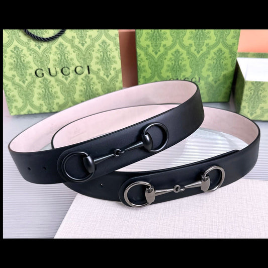 Gucci Horsebit 1955 Belt 4cm Black Pink Calfskin