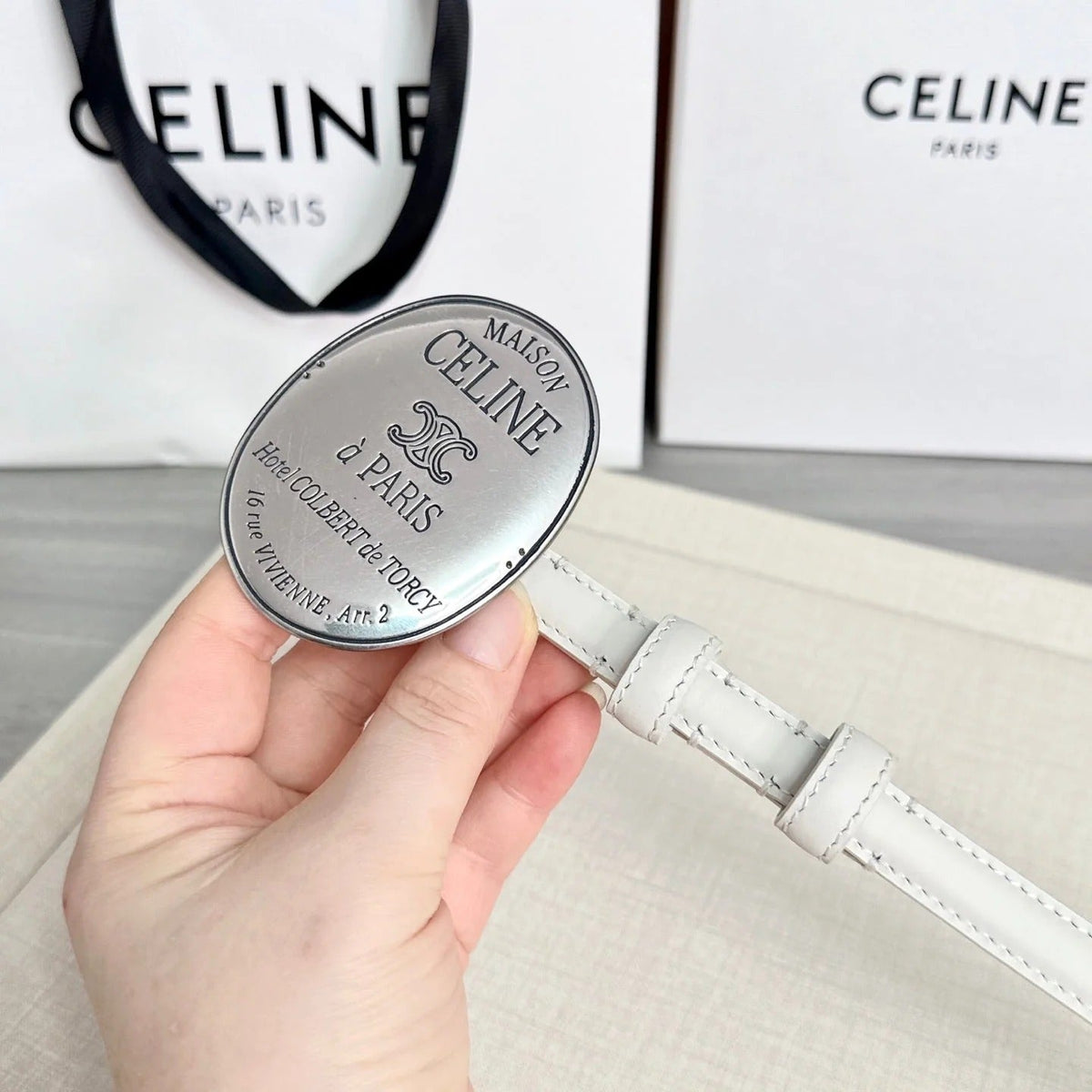 Celine 2026 Little Maison Belt 13mm Leather 205097