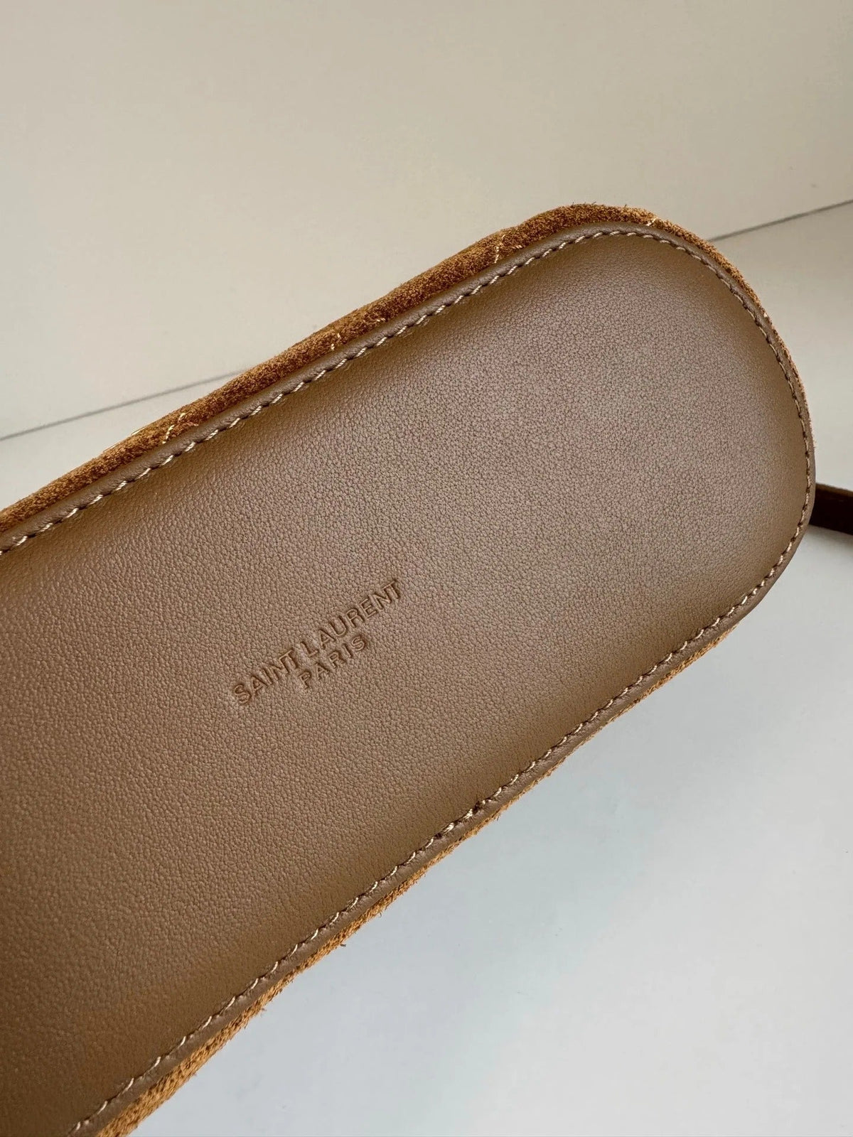 YSL 2026 Saint Laurent Gaby Vanity Bag 18cm Brown Suede