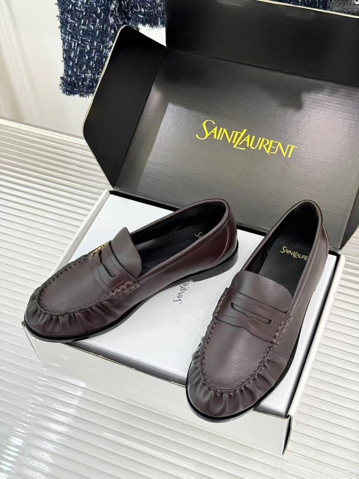 YSL 2026 Loafer Dark Brown Leather