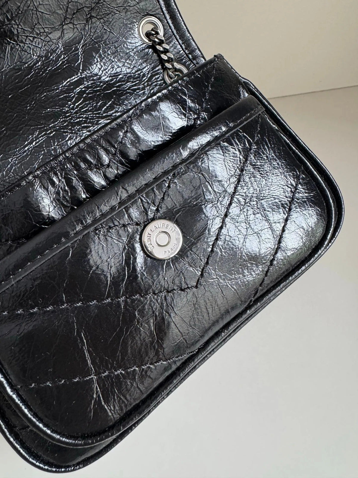 YSL 2026 Saint Laurent Niki Baby Bag 18cm Black Calfskin