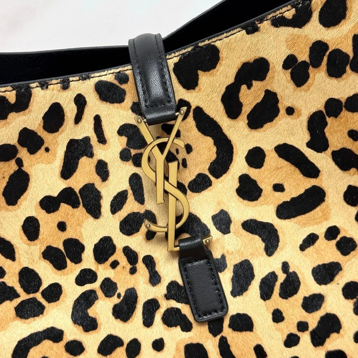 YSL 2026 LE 5 A 7 Leopard Print Handbag 31cm And 23cm Calfskin Hair