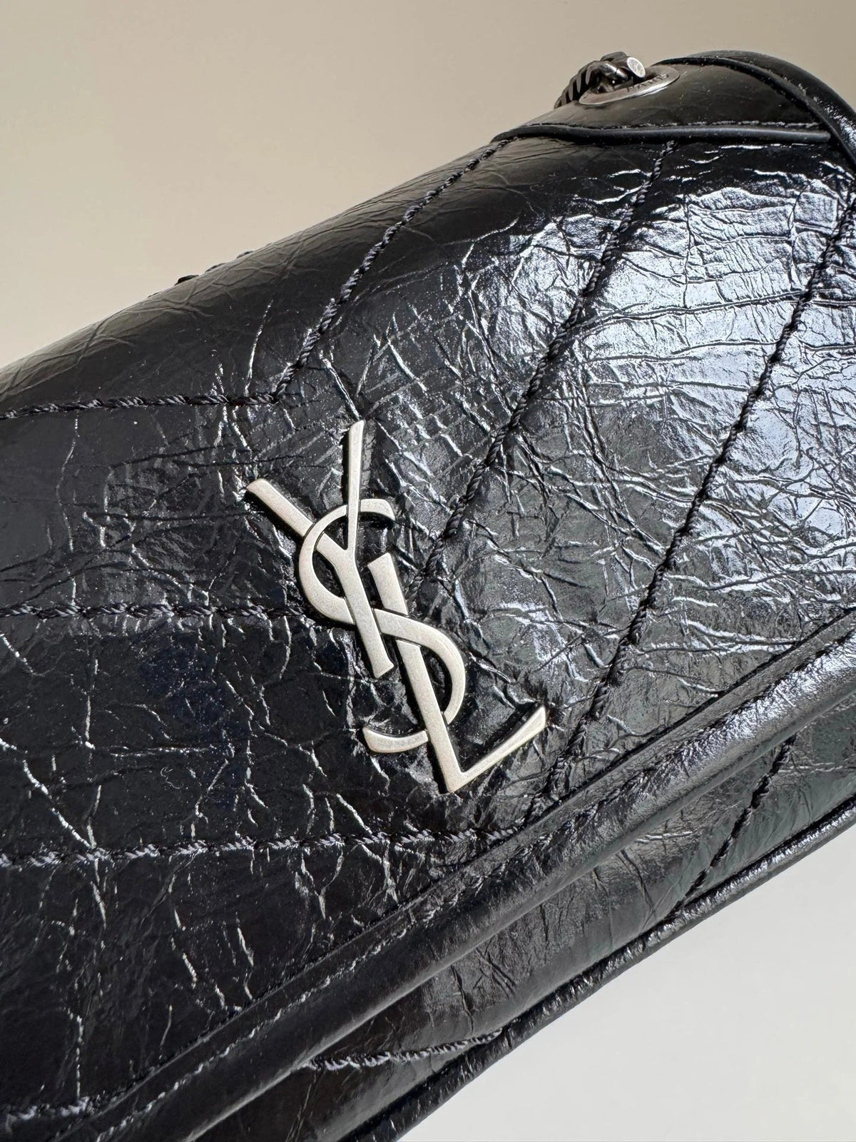 YSL 2026 Saint Laurent Niki Baby Bag 18cm Black Calfskin
