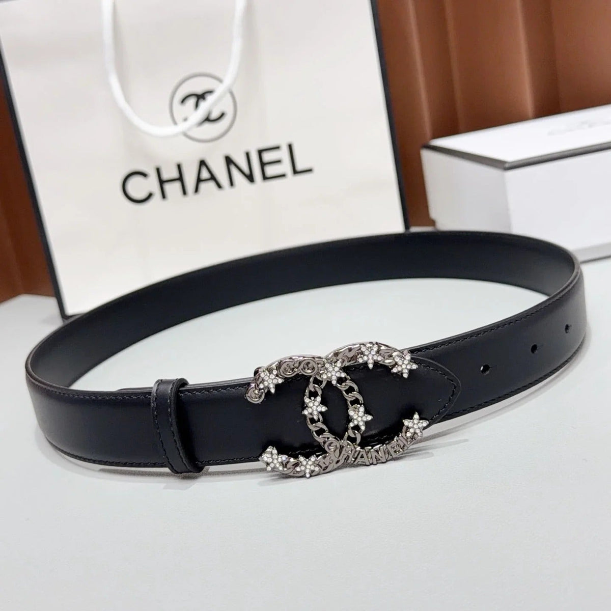 Chanel 2026 CC Buckle Belt 30mm Leather 215274
