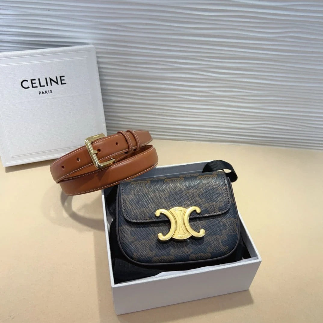 Celine 2026 Arc De Triomphe Belt Bag 25mm Leather