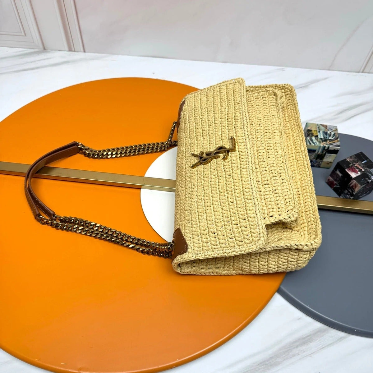 YSL 2026 Niki Medium Handbag Beige Woven