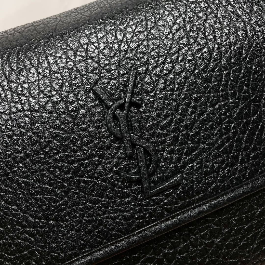 YSL 2026 Niki Messenger Black 28cm Grained Calfskin