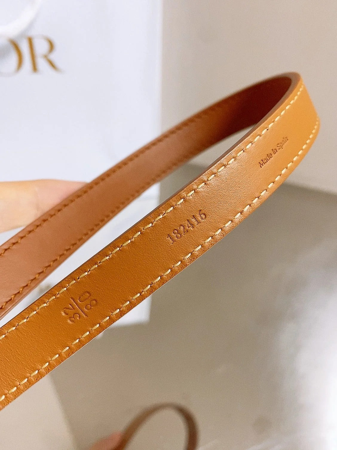 Dior 2026 30 Montaigne Reversible Belt 15mm Calfskin