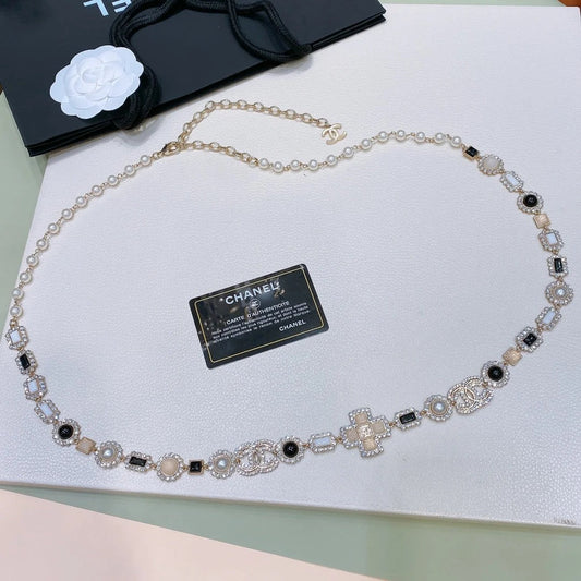 Chanel 2026 Pearls Crystals Chain Belt 206280