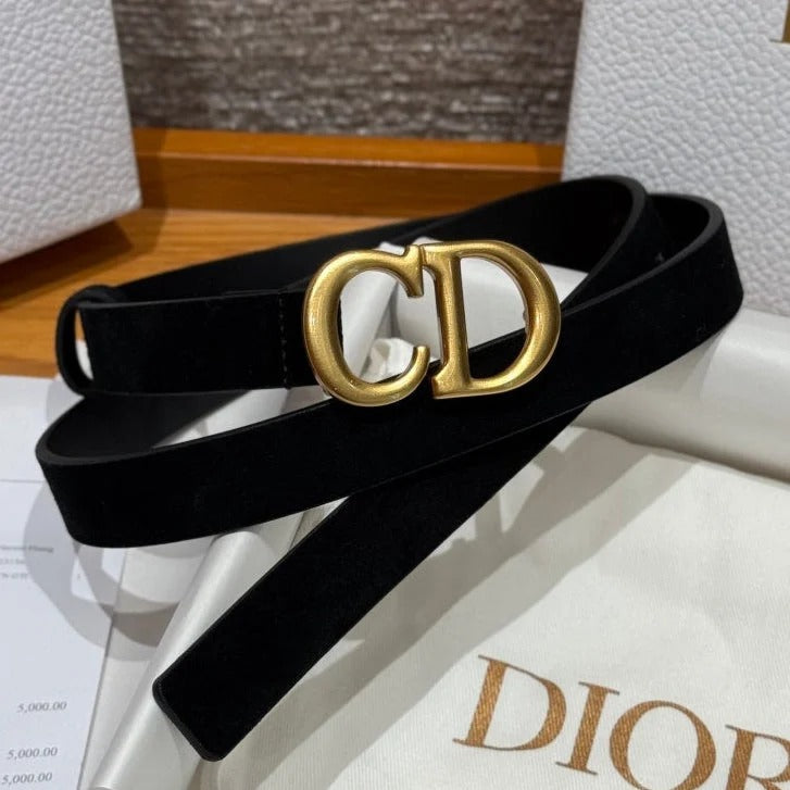 Dior 2026 CD Buckle Belt 20mm Suede 193832