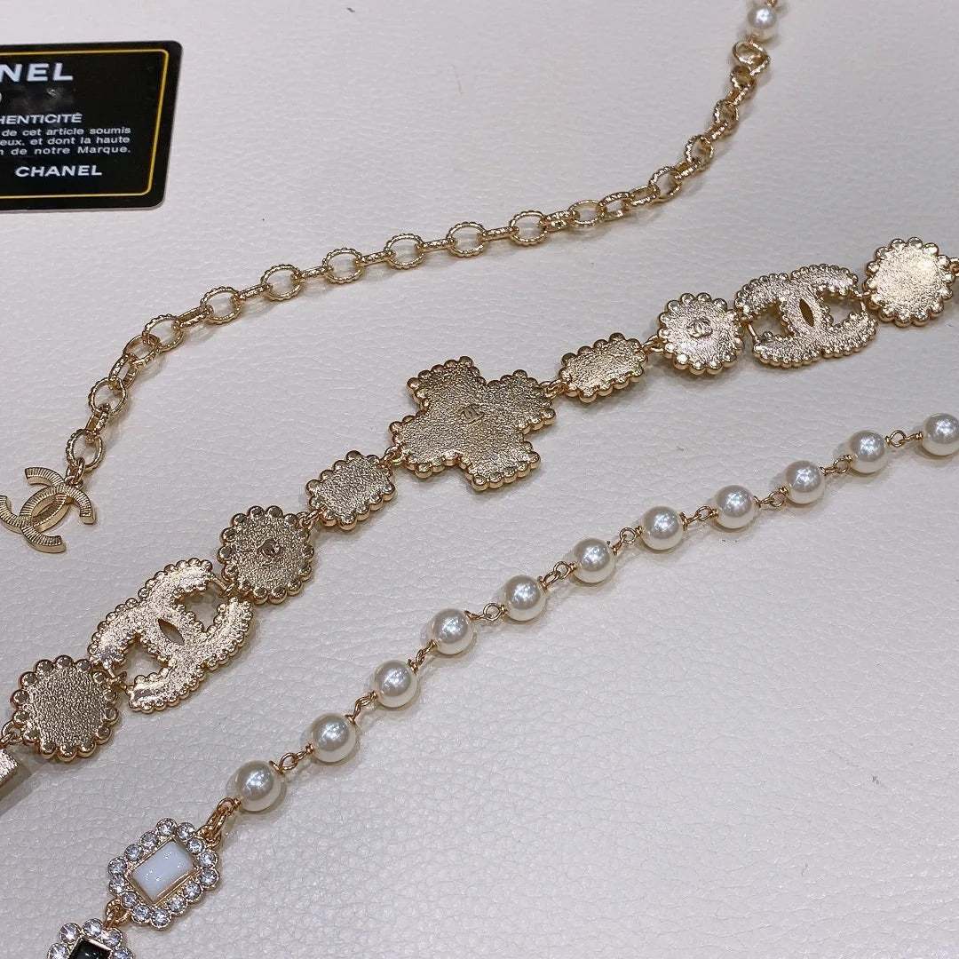 Chanel 2026 Pearls Crystals Chain Belt 206280