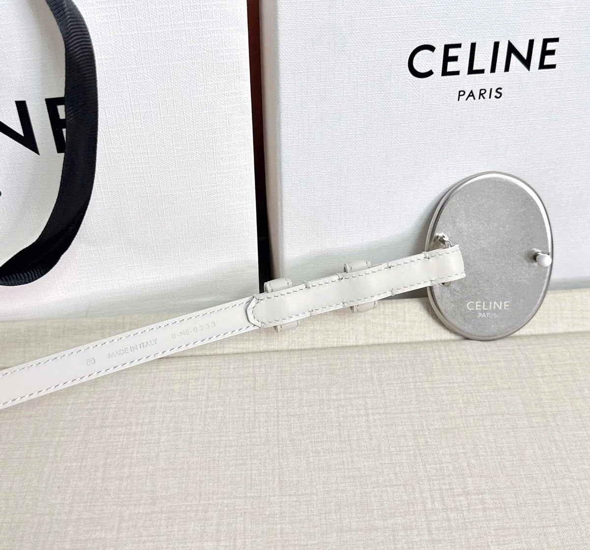 Celine 2026 Little Maison Belt 13mm Leather 205097