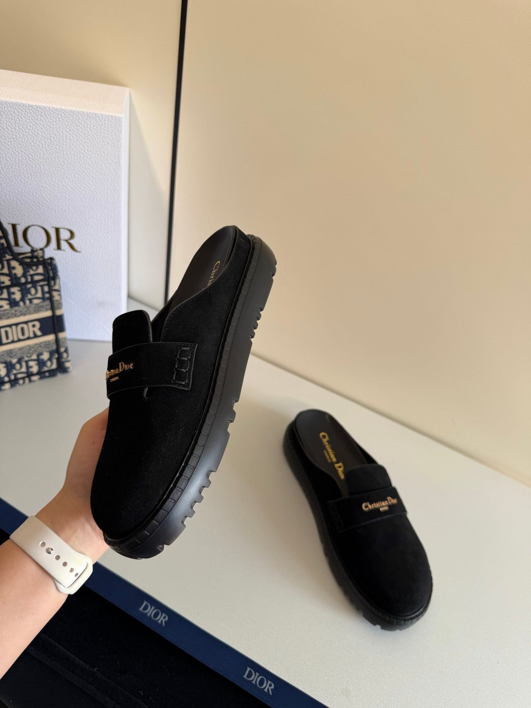CD Boy Mules Full Black Suede