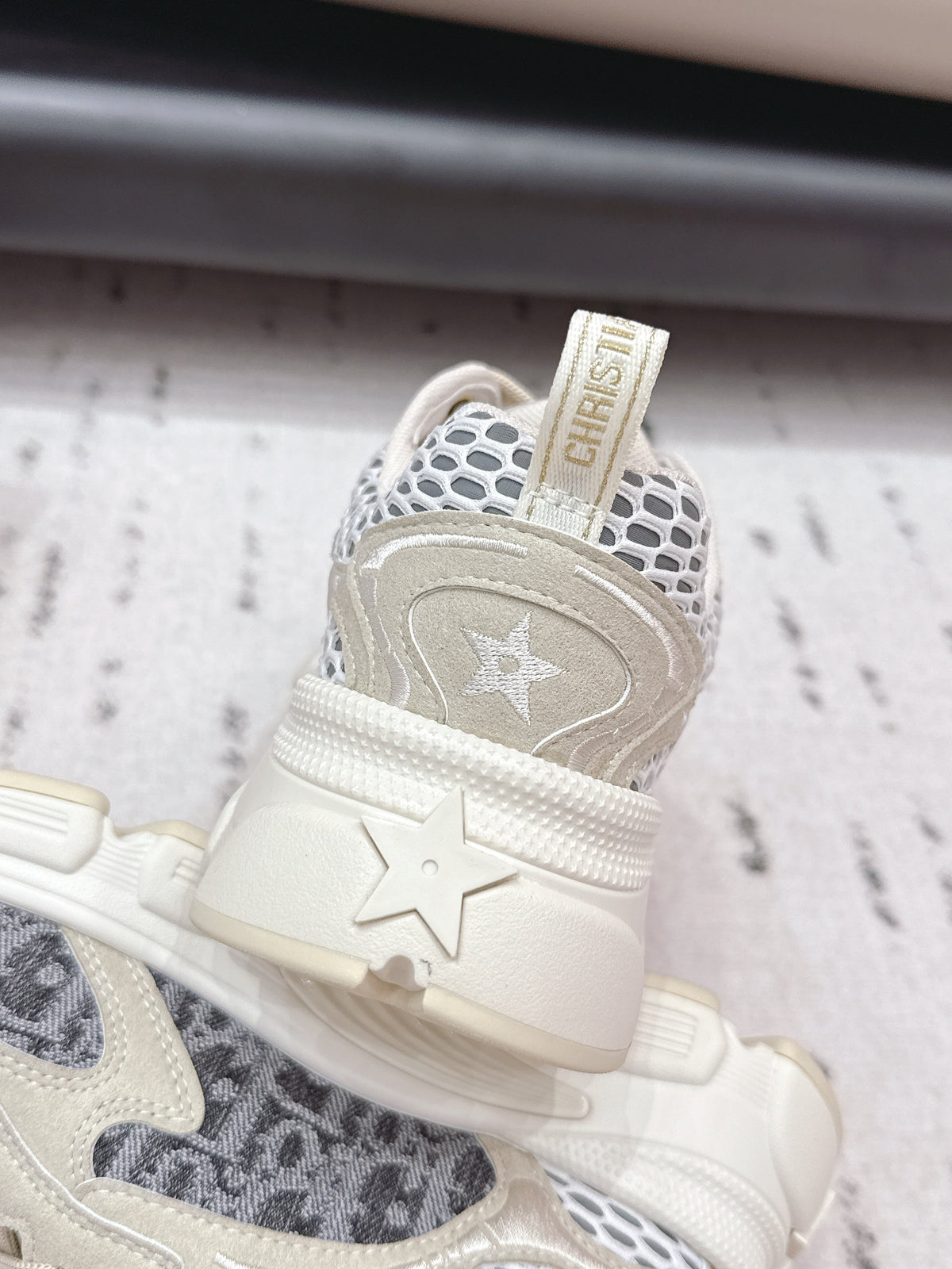 CD 26s Vibe Sneaker Taupe Grey Suede Denim 613748