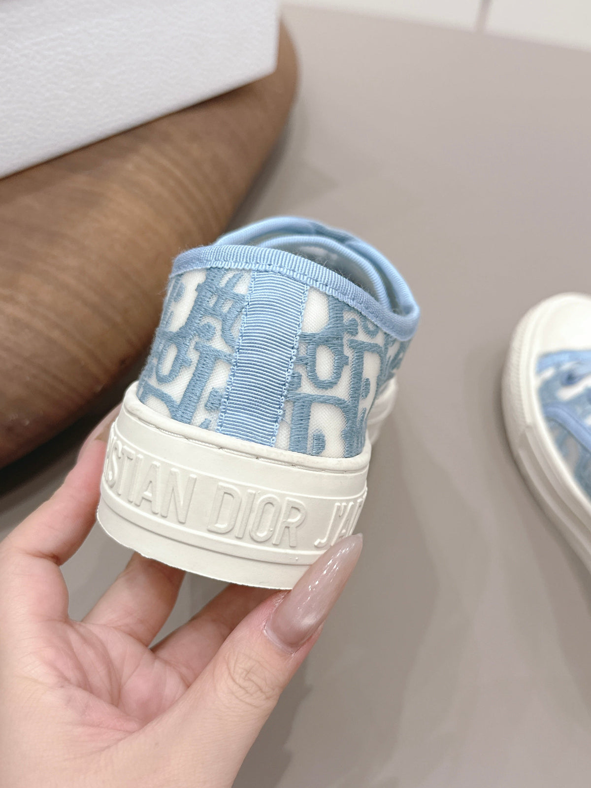 CD Walk'n'Dior Sneaker White Light Blue Cotton Mesh 739319