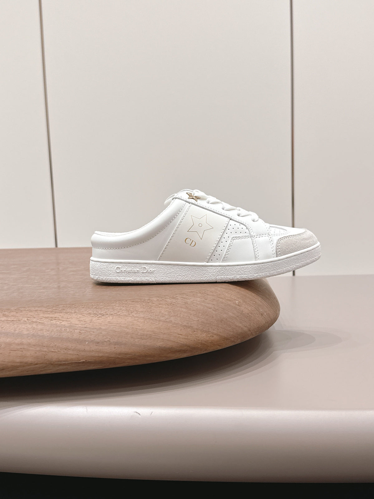 CD Dior Mule Full White Suede Leather 739312