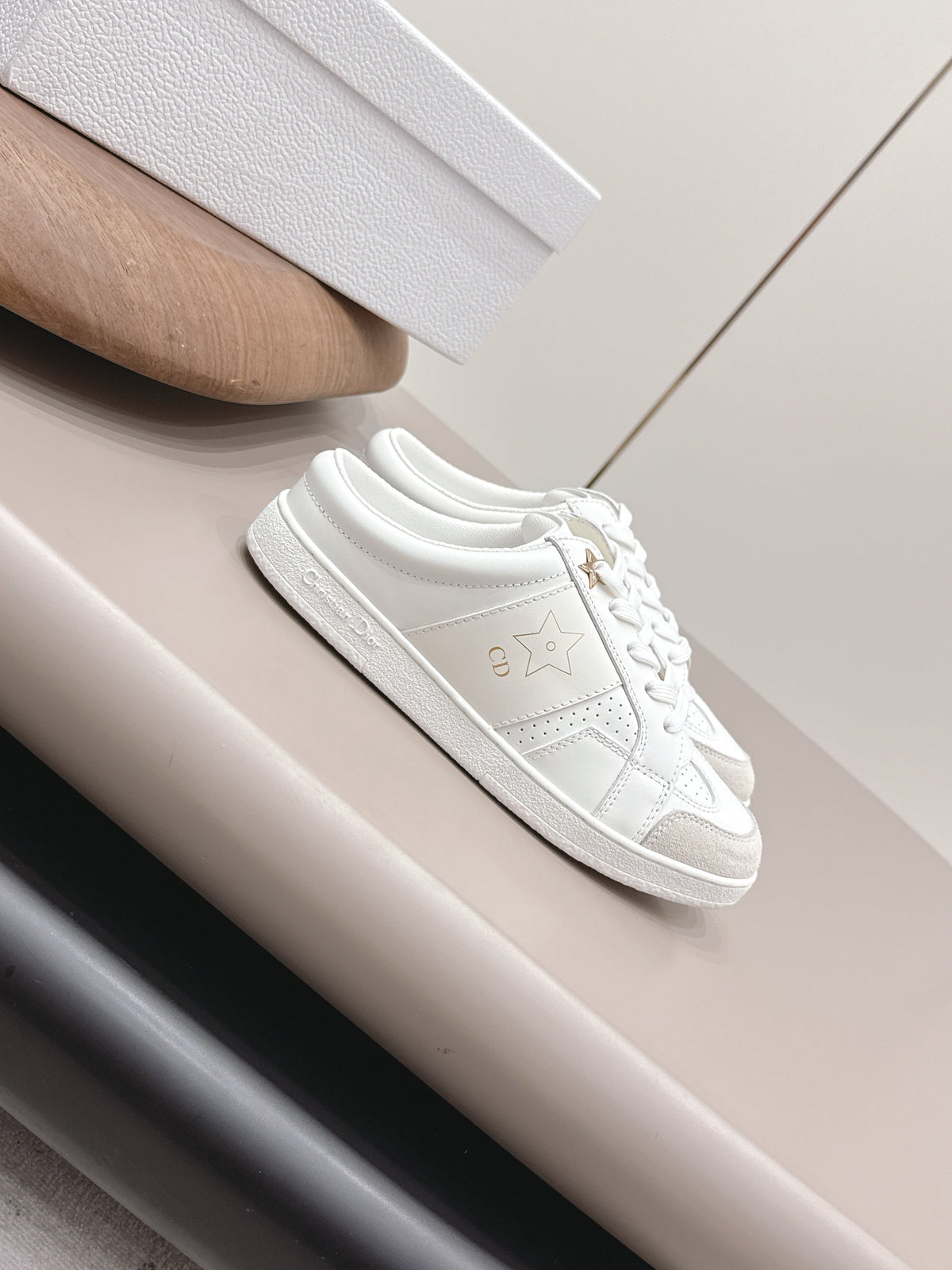 CD Dior Mule Full White Suede Leather 739312