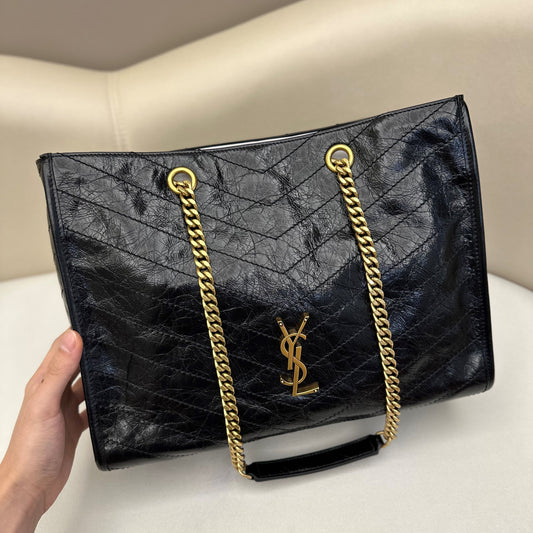 Niki Shopping Bag 33cm Black Vintage Calfskin GHW
