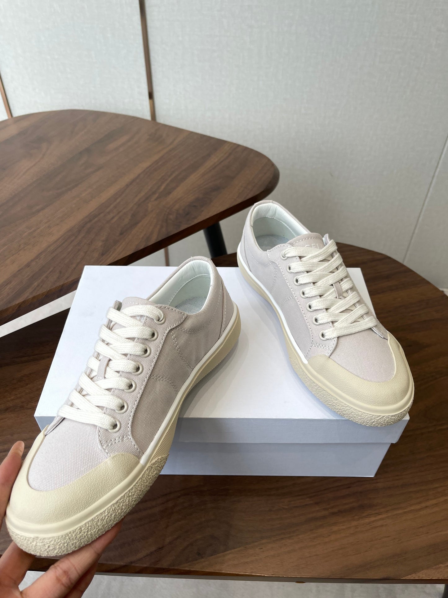 Celine Alan Sneakers Light Purple Canvas Rubber 790667