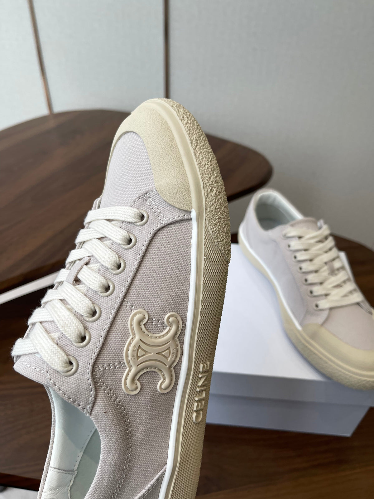 Celine Alan Sneakers Light Purple Canvas Rubber 790667