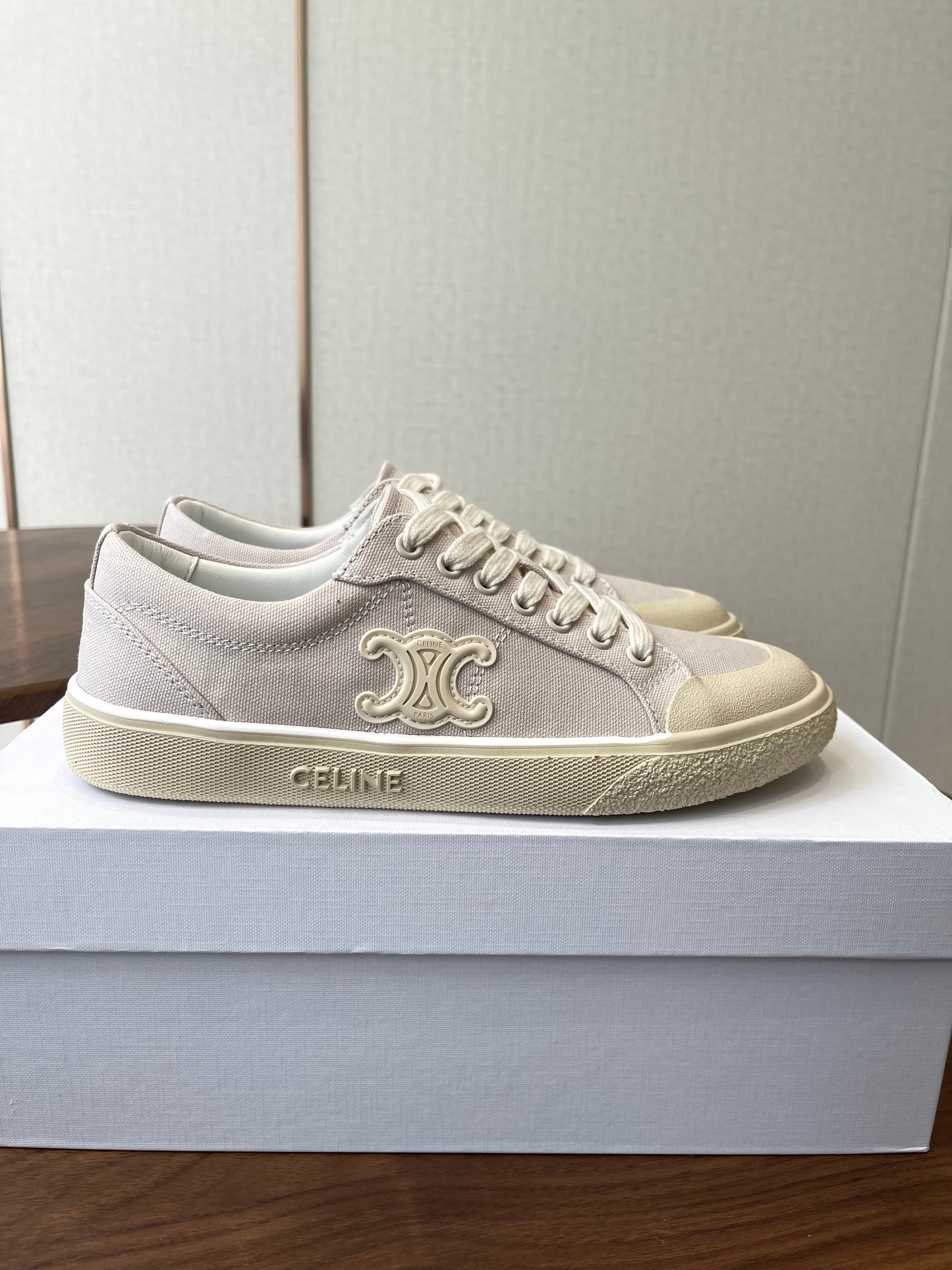 Celine Alan Sneakers Light Purple Canvas Rubber 790667