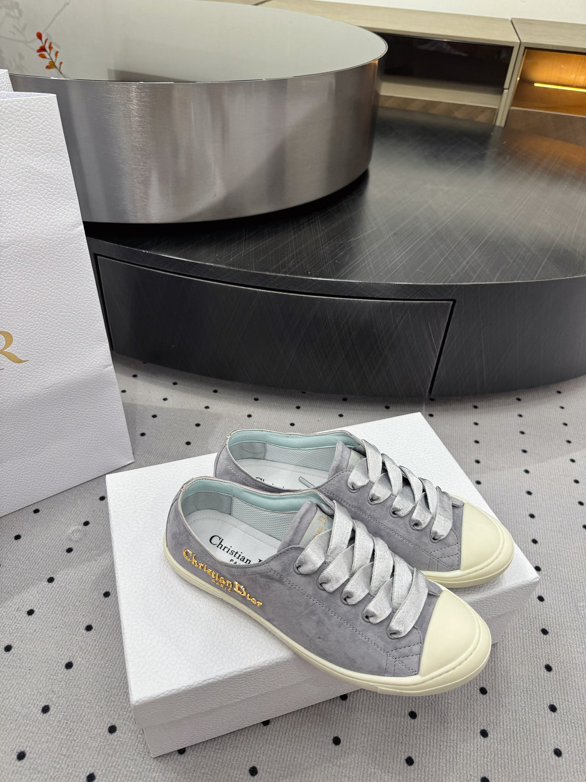 Dior Lucky Sneaker Grey Suede 618072