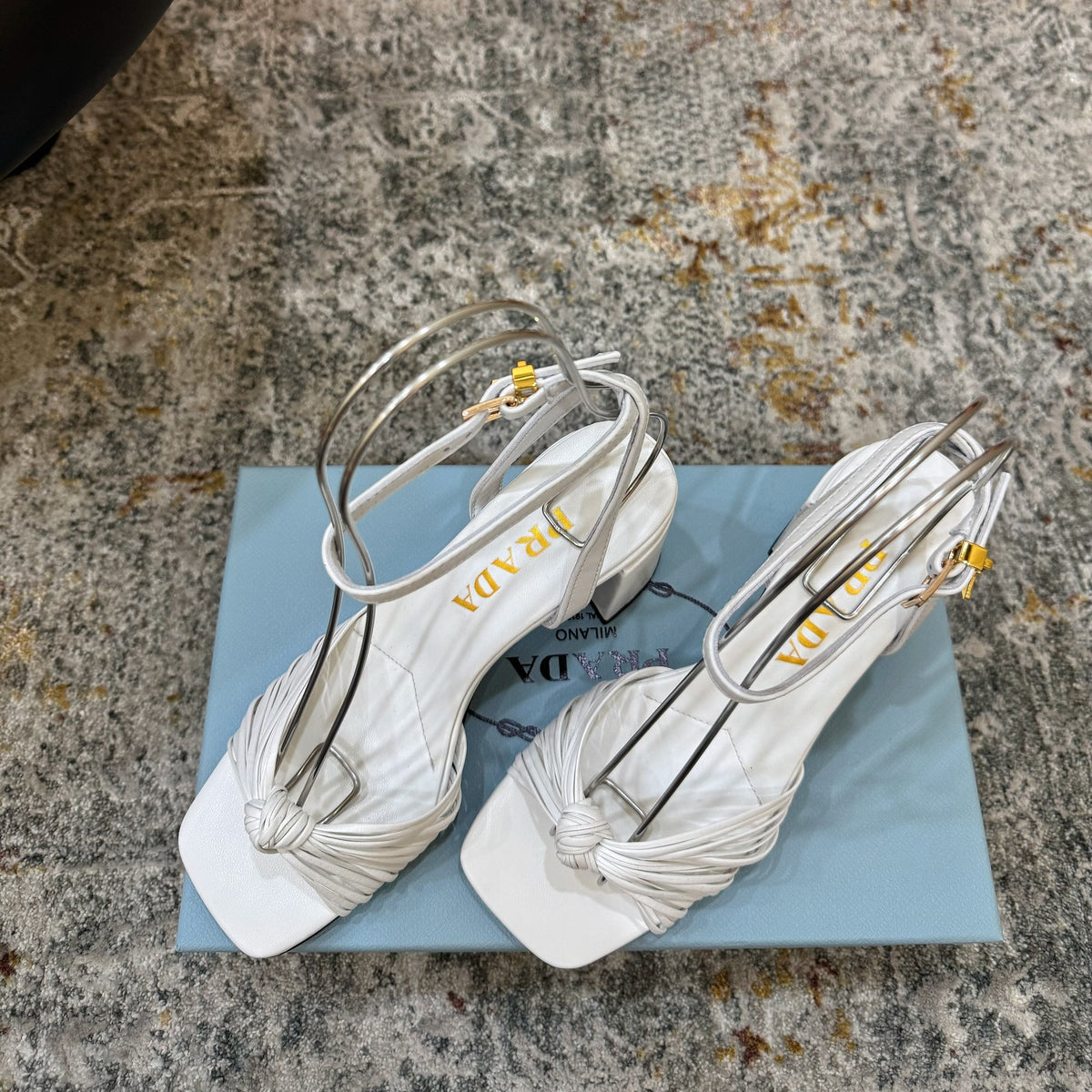 Prada 26s Pump 6cm White Cowhide 804090
