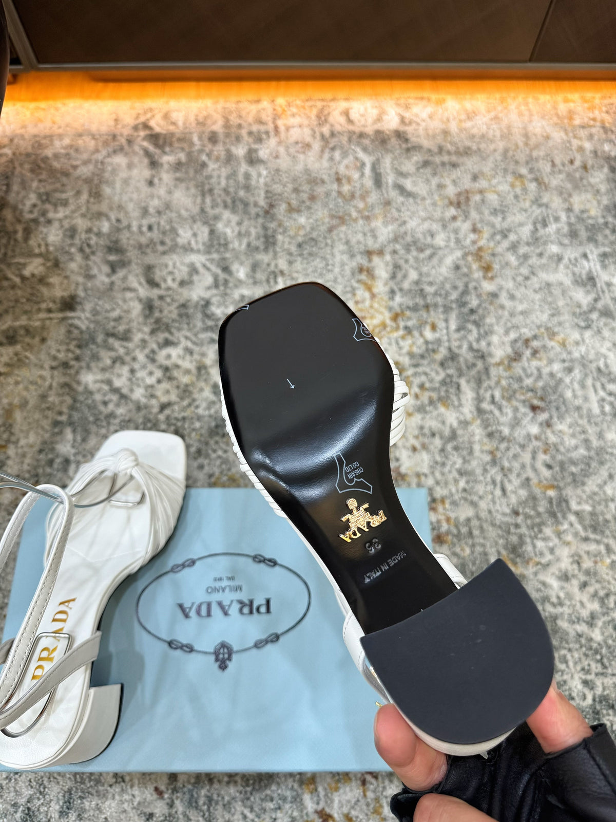 Prada 26s Pump 6cm White Cowhide 804090