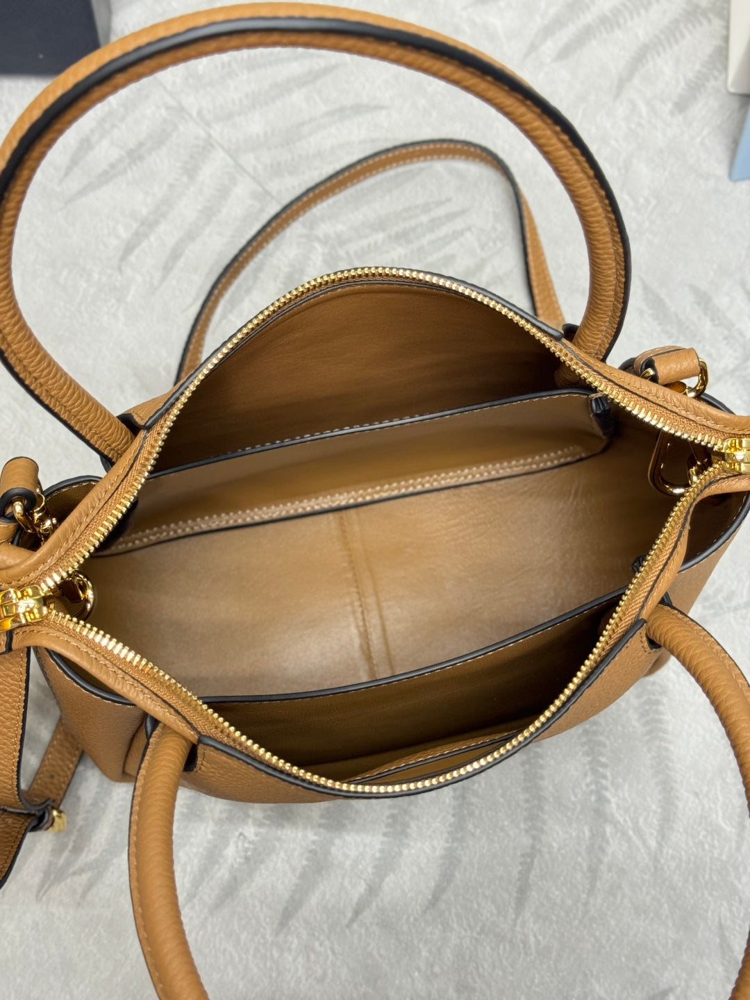 Prada Small Bag 23cm Caramel Grain Leather GHW
