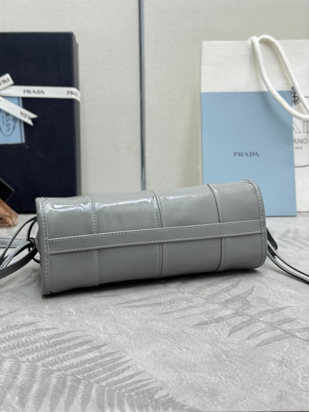 Pra Bonnie Bag 24cm Grey Leather 293964
